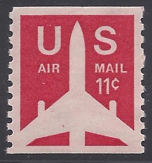 C82 11c US Air Mail Silhouette of Jet Airliner Coil Singl...