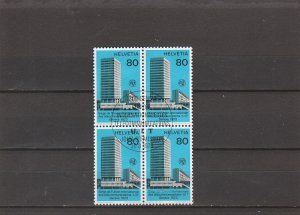 Switzerland  Scott#  10O10  Used Block of 4  (1973 ITU Headquarters)