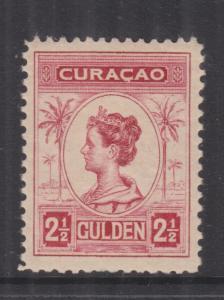 CURACAO, 1916 Wilhelmina, 2 1/2g. Carmine Rose, perf. 11 1/2 x 11, lhm.