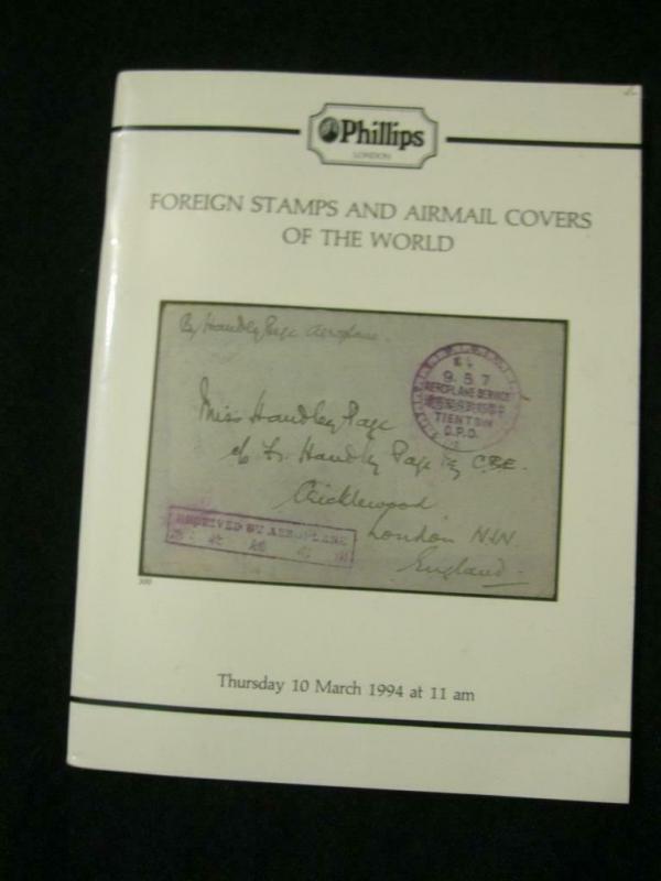 PHILLIPS AUCTION CATALOGUE 1994 FOREIGN STAMPS & AIRMAIL COVERS OF THE WORLD