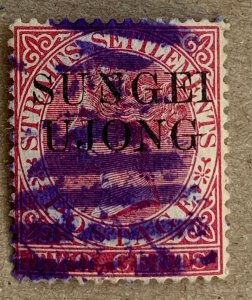 Sungei Ujong 1885 2c bright rose used in Labuan?  Scott 26A, CV $17.00. SG 43