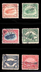 MOMEN: US STAMPS #C1-C6 USED SET LOT #78858