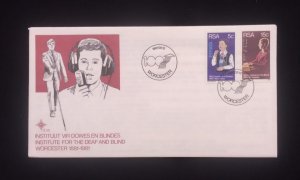 D) 1981, SOUTH AFRICA, FIRST DAY COVER, ISSUE, CENTENARY OF THE INSTITUTIONS