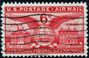 SC#C40 6¢ Alexandria Bicentennial (1949) Used