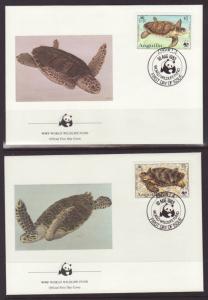 Anguilla 537-540 Turtles 1983 WWF S/4 U/A FDC