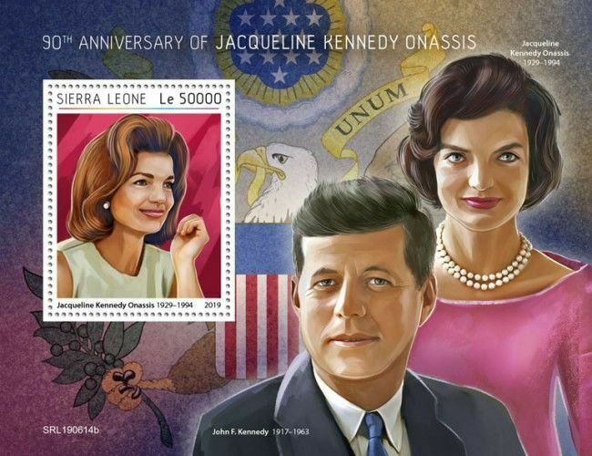 Z08 IMPERF SRL190614b SIERRA LEONE 2019 Jacqueline Kennedy Onassis MNH