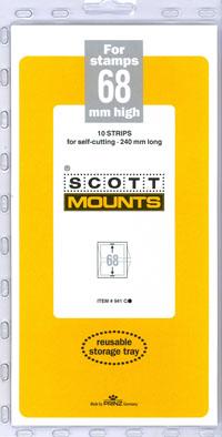 Scott Mounts Clear 68mm STRIP 240mm, (Pgk. 10)(00941C)