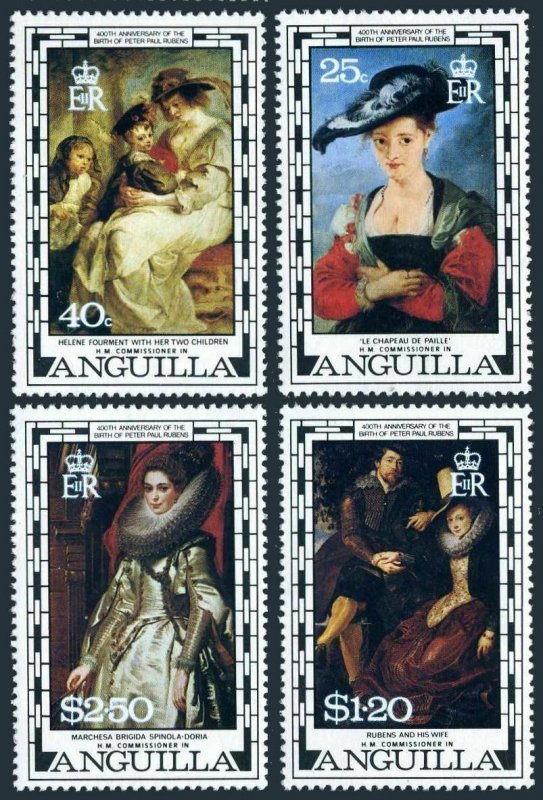 Anguilla 301-304,MNH.Michel 309-312. Peter Paul Rubens,400th birth Ann.1977.