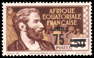 French Equatorial Africa #126  MNH - Nr 48 Surcharged (1940)