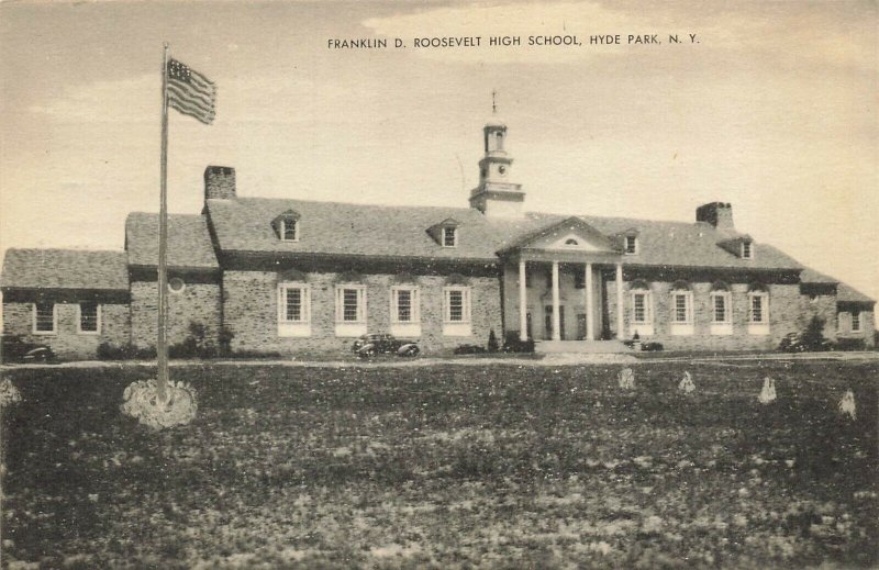 930 1c FRANKLIN D. ROOSEVELT - Roosevelt High School post card