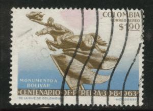 Colombia Scott C453 Used  Airmail stamp 1959 