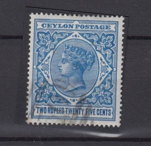 Ceylon QV 1899 2R 25c Dull Blue SG264 Fine Used BP9099