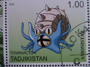 ​TAJIKISTAN -2000 LOVELY FAMOUS POKEMON FANCY POSTAL CANCEL CTO SHEET VF