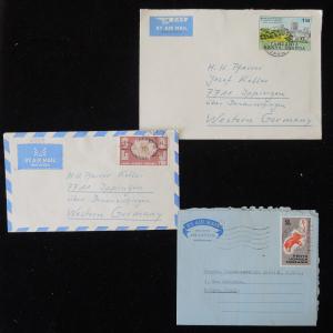 ZS-Y763 BRITISH KUT - Covers, 1967, Airmail To Germany, Great Lot Of 3