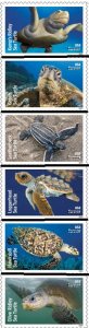 #5865 - 5870a 2024 Protect Sea Turtles Singles set/6   - MNH (After June 11)