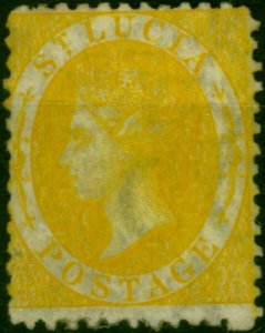 St Lucia 1864 (4d) Yellow SG12 Fine MM