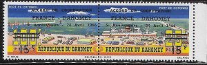 Dahomey 1966 Cotonou Harbour Surcharged France Cooperation Sc 220a MNH B126
