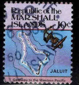 Marshall Islands Scott 38 Used 10c Map stamp