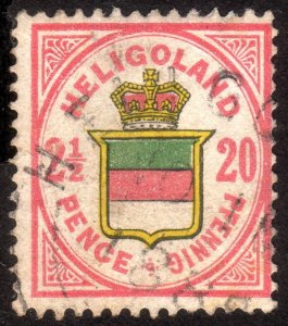1876, Heligoland 20pfg, Used, Sc 21