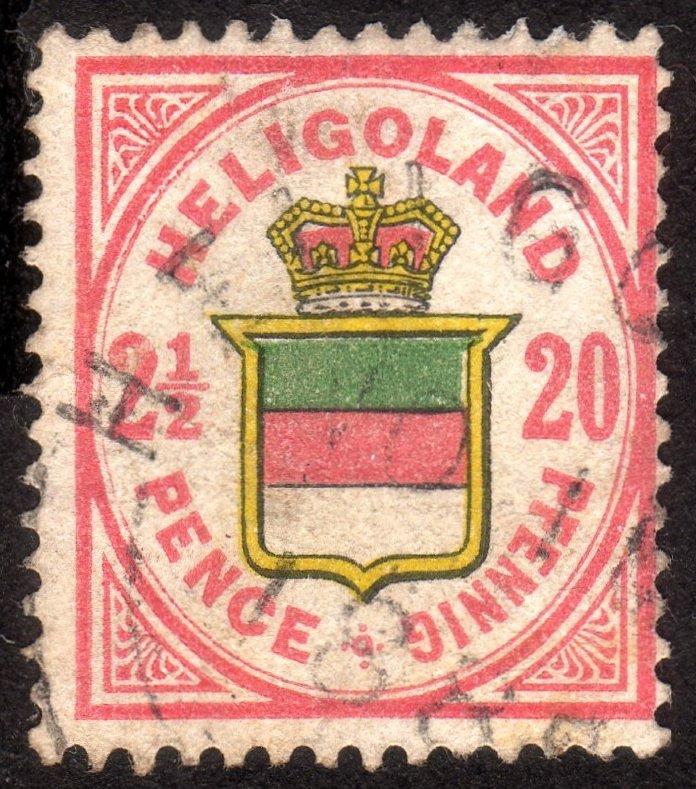 1876, Heligoland 20pfg, Used, Sc 21