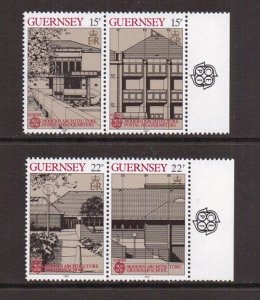 Guernsey  #348-351a  MNH  1987  Europa  in pairs