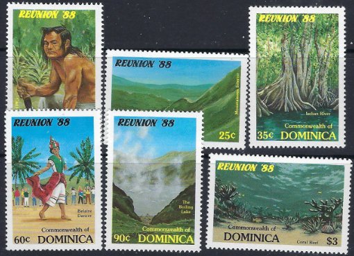 Dominica 1074-79 MLH 1988 set (ad1151)