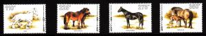 Netherlands Antilles MNH Scott #774-#777 Set of 4 Horses: Shire, Shetland pon...