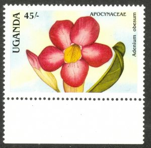 UGANDA 1988 45sh Flowers Pictorial Sc 617 MNH