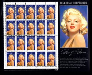 USA 1995 Legend of Hollywood: Marilyn Monroe, Stamps MNH VF 32¢ with envelope