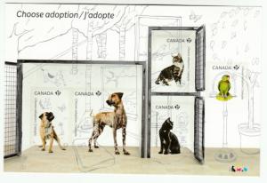Canada 2641 Choose Adoption - Pets - Booklet Pane