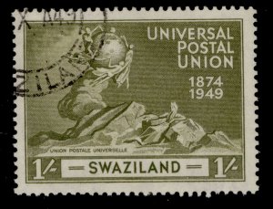 SWAZILAND GVI SG51, 1s olive, FINE USED.