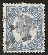 Queensland 133, used.  Type III.  wmk 12.  1907.  (A879)