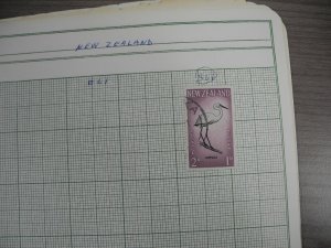 NEW ZEALAND, assortment of Stamps hinged on pages