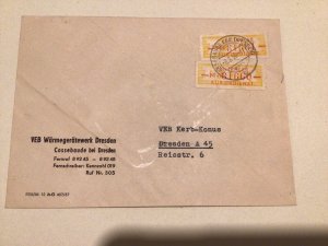 German Democratic Republic 1958 official courier stamps postal cover Ref 66605