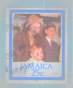 JAMAICA SC #621 USED 25c 1986