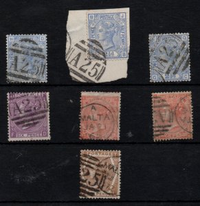 GB QV Surface Printed fine used collection used A25 Malta WS45751