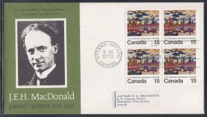 Canada Scott 617 FDC - J.E.H. MacDonald