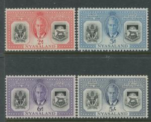 Nyasaland - Scott 91- 94 - General Issue. -1951 - MLH - Set of 4 Stamp