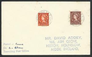 GB 1958 cover CREWE - BIRMINGHAM TPO railway cds...........................53340