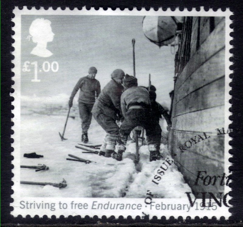 GB 2016 QE2 £1 Shackleton & Free Endurance Ex Fdc SG 3789 ( E1215 )