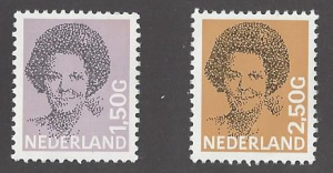 Netherlands #686 & 687 mint, Queen Beatrix, issued 1990