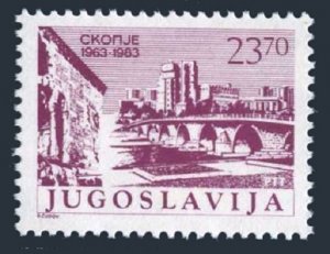 Yugoslavia 1637 two stamps, MNH. Michel 1996. Skopje earthquake, 20th Ann. 1983.