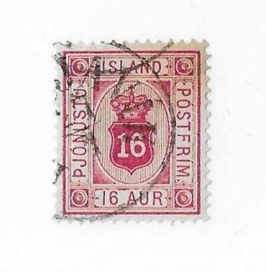 Iceland Sc #07 16aur red used VF