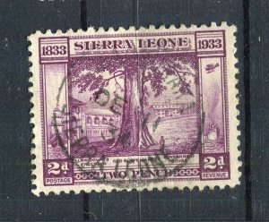 SIERRA LEONE; 1933 early GV Anniversary issue used Shade of 2d. value