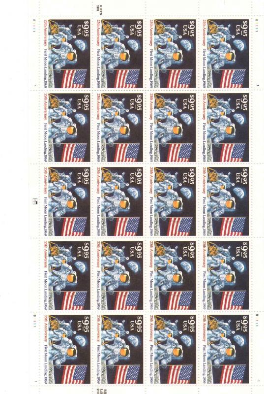 US 2842 - $9.95 Moon Landing Unused