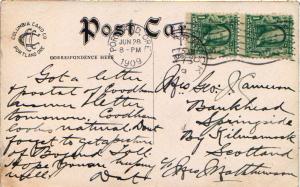 United States Oregon Portland 1909 machine  1c Franklin 1902 Definitive (2) P...