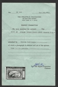 Scott #293 mint OG, Hinged PF Cert. XF  (LB 10/21)