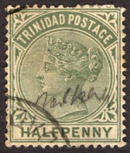 1883, Trinidad 1/2p, Used, Sc 68