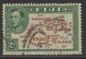 FIJI SG254 1940 2d BROWN & GREEN USED