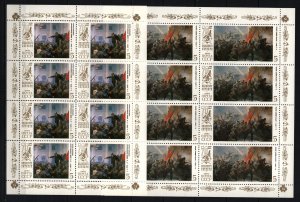 RUSSIA/USSR 1987 SET OF 6 SHEETS OF 8 STAMPS MNH